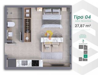 Studios próximos ao Parque Beto Carrero e à praia em Penha