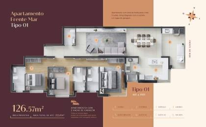 Apartamento Para Vender com 4 quartos 3 suítes no bairro Itacolomi em Balneário Piçarras