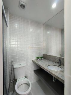 Apartamento 1/4 Mobiliado no Smart Pituba – Andar Alto, Vista Mar