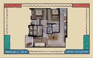 MORE NA BEIRA MAR DE OLINDA - APARTAMENTO COM 2 OU 3 QUARTOS COM SUÍTE