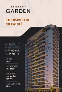 Studio a venda na planta no Concept Garden Catolé