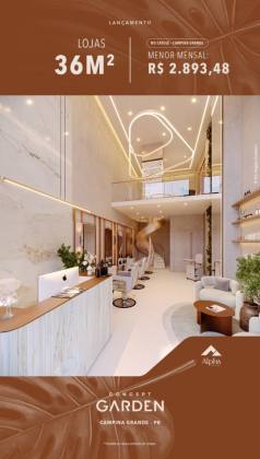 Studio a venda na planta no Concept Garden Catolé