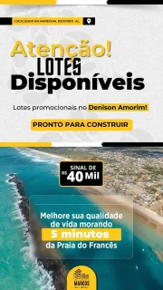 Lote / Terreno de Bairro Para Vender no bairro Denison Amorim em Marechal Deodoro